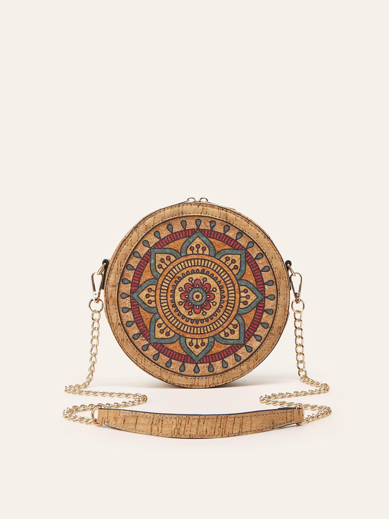 

Богемная многоэлементная ретро этническая овальная сумка на цепочке с текстурой коры одно плечо женская сумка горячая распродажа