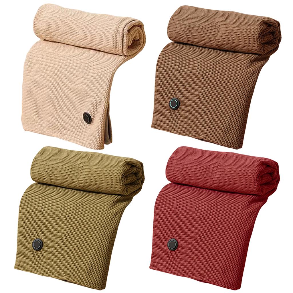 Office USB Electric Heated Blanket Wearable Heated Throw Blanket Adjustable 3 Levels Temperature Machine Washable Warmer Blanket