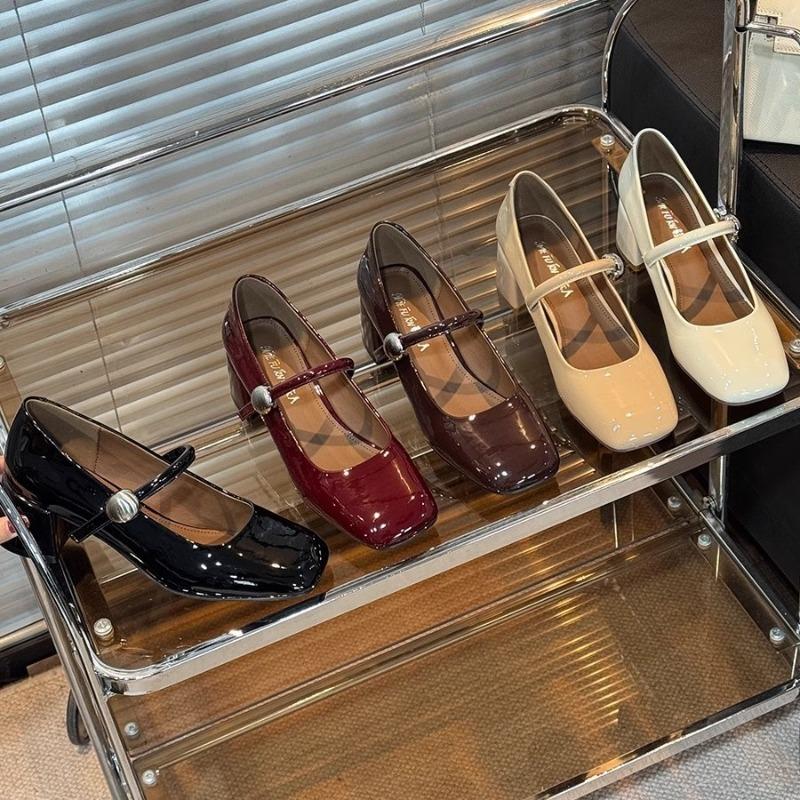 Hot Selling 2025 Mary Jane Shoes for Women Fashion Medium Heeled Women Single Shoes Soft and Comfortable Shoes Zapatos De Mujer