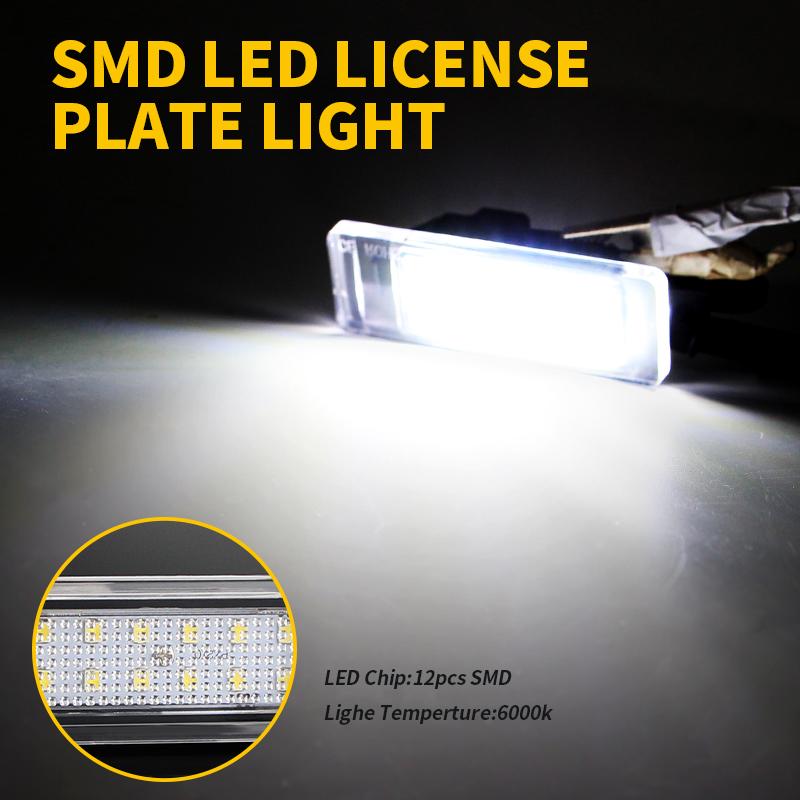 2pcs Canbus LED License Number Plate Light Accessories 265108990C For Infiniti QX30 QX50 QX60 Q60 Q50 Nissan Leaf Maxima GTR