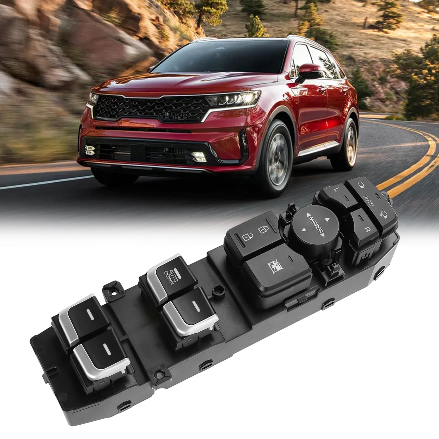 

93570-C5010 Driver Side Power Window Master Switch Fits for 2015 2016 2017 2018 2019 2020 Soranto 2.0L 2.4L 3.3L Front Left Power Control Button Part