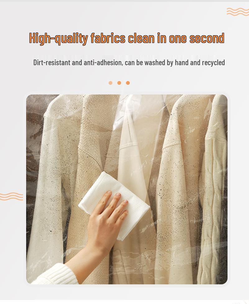 Transparent PEVA Floor-Standing Clothes Rack Dust Cover, Large Size