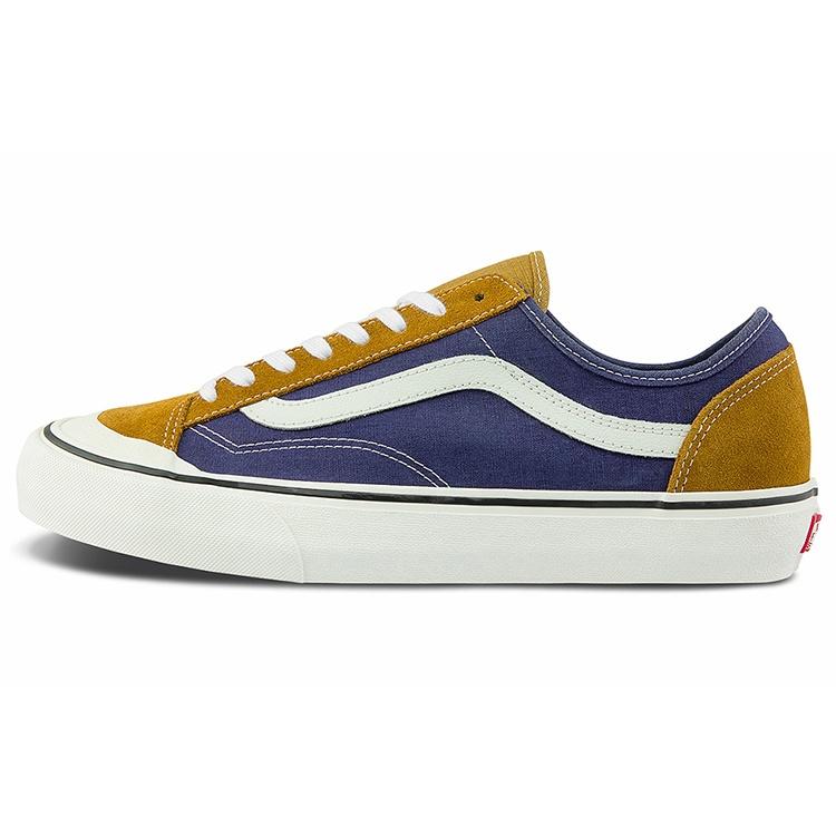 Vans Style 36 Splicing Contrasting Colors Low Tops Casual Skateboarding Shoes Unisex Navy Blue Yellow Men s VN0A5HYRA0S EU 36
