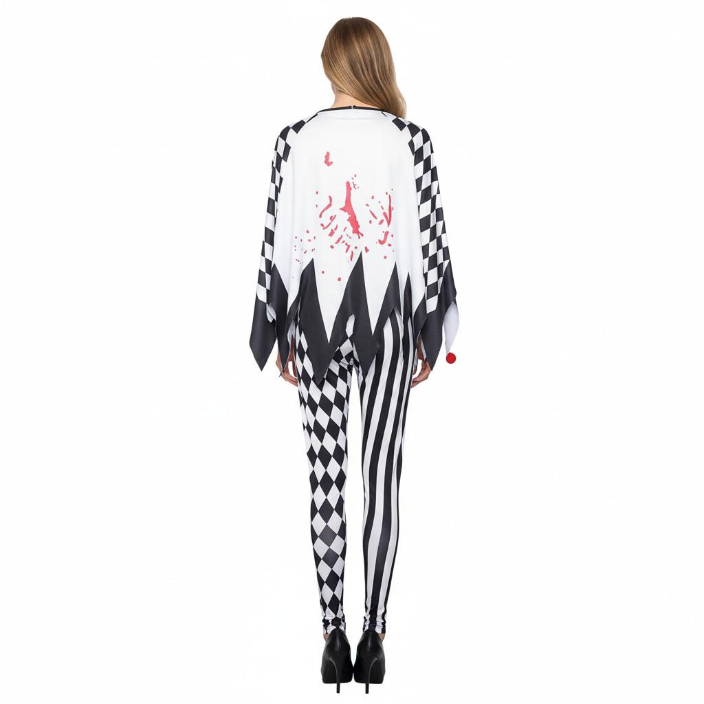 Harleen Quinzel Witch Festival Clown Cosplay Costume For Halloween Stage Performance