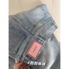 Light-colored Thin High-waisted Jeans Women's Pear-shaped New Small Vertical Straight Loose and Thin Wide-leg Pants