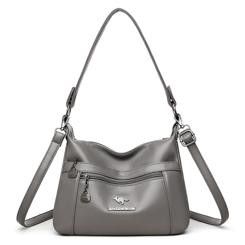 Geantă de umăr vintage pentru femei, piele moale, geantă de mână pentru mamă, geantă crossbody