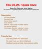 Pasuje na Honda Civic 2016-2021, Desátá generace Kožená loketní opěrka na dveřním panelu.