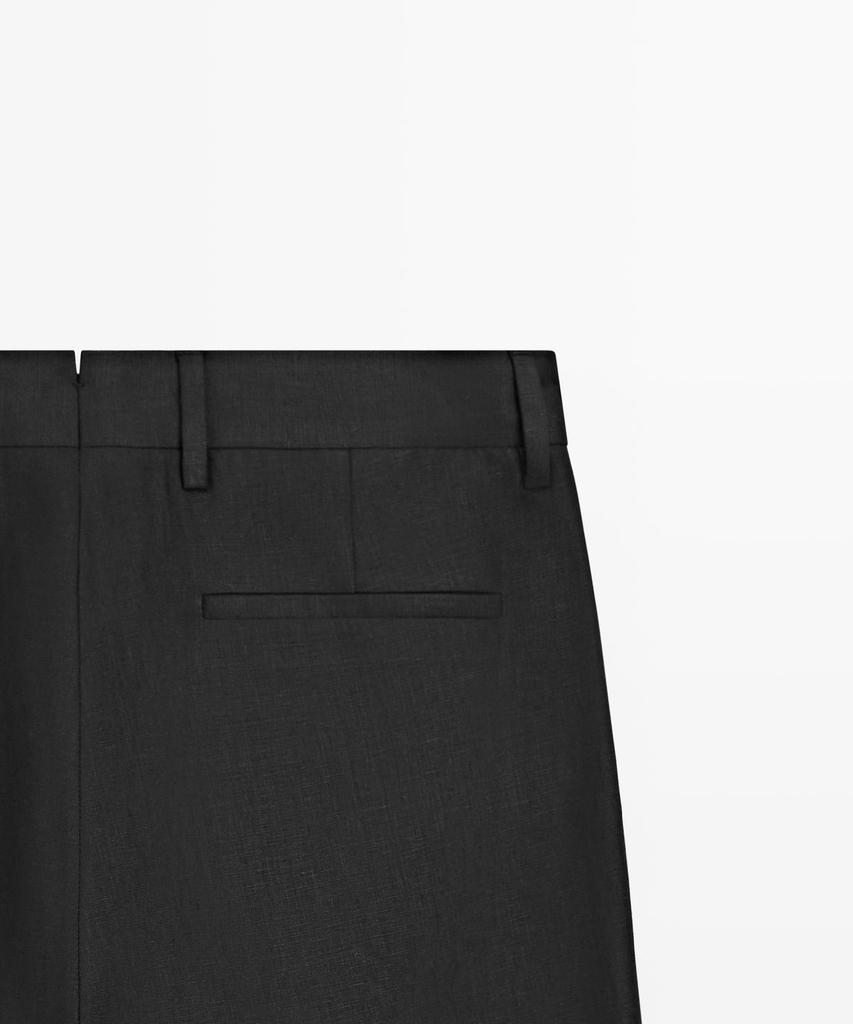 Masimodutti 100% Linen Tailored Suit Pants