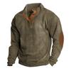 Herren Outdoor Kord Casual Stehkragen Langarm Sweatshirt Sportjacken