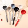 New Stainless Steel Silicone Tail Cover Kitchen Utensils Soup Spoons Reusable Kitchen Soup Tools Portable Kitchen Accessories