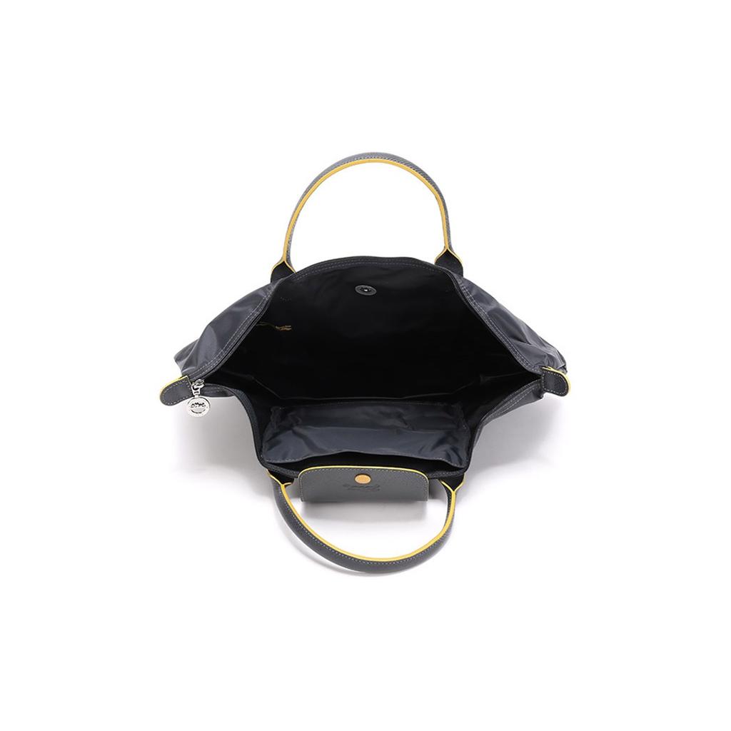 Longchamp Borsa Tote Pieghevole Le Pliage Club 30 Manico Corto Tela di Nylon e Pelle Donna Borsa Tote Grigio Metallico 1623619300