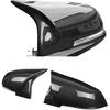 2 Pieces Rearview Mirror Cover Cap Carbon Black Compatible With BMW Series 1 2 3 4 X M 220i 328i 420i F20 F21 F22 F23 F30 F32 F33 F36 X1(Carbon fiber