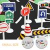 20pcs Road Sign Set Kids Toy Traffic Sign Playset with 2 Major Signs for Pretend Play