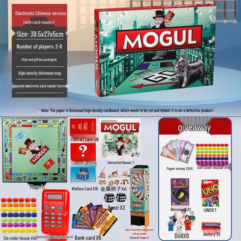 QiuQiao Luksusowa gra planszowa Monopoly