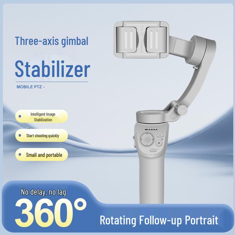 CYKE Three-Axis AI Face Tracking Gimbal & Selfie Stick with Anti-Shake Stabilizer for Live Streaming