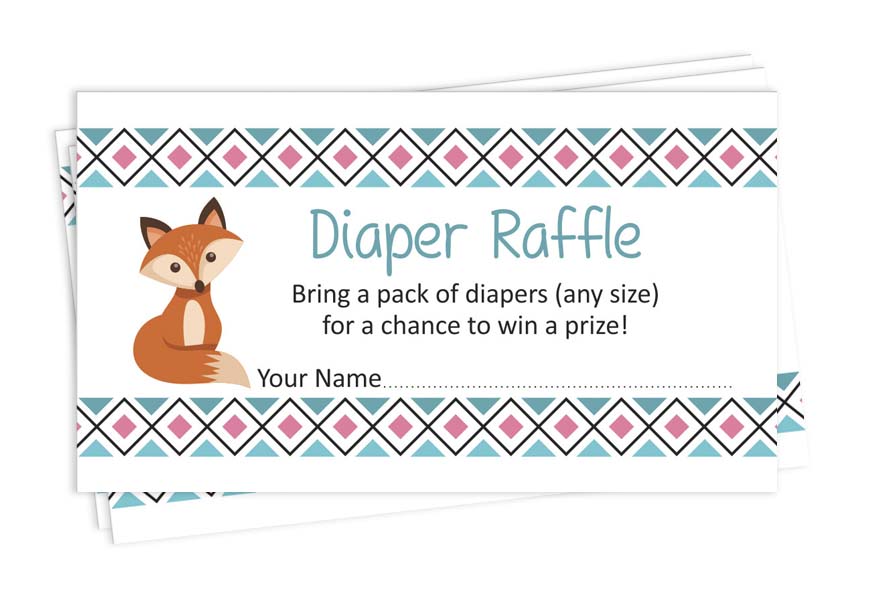 

Inkdotpot 30A Baby ShowerA подгузник лотерейный билет лотерея вставить карты поставки игры для Baby Shower вечерние 2 x 3.5 Inches