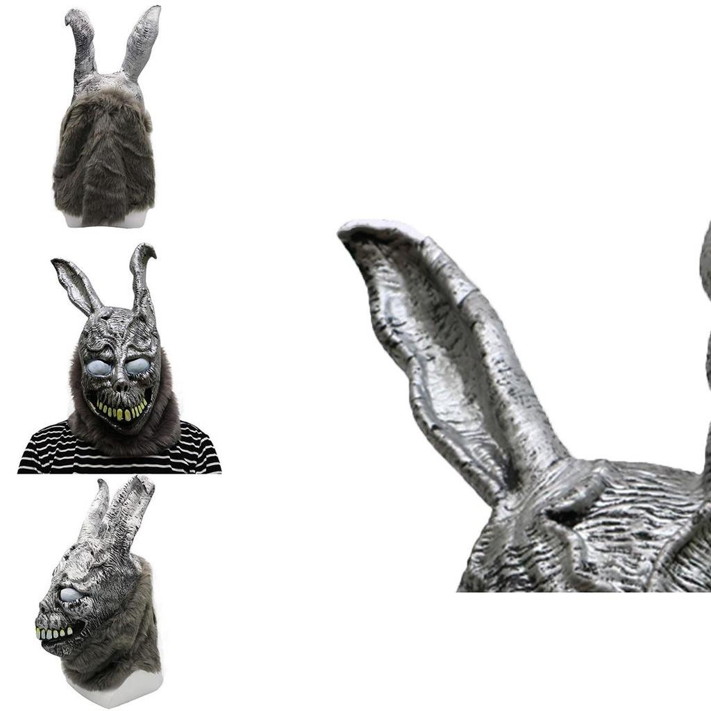 Donnie Darko Frank Rabbit Mask Halloween The Bunny Latex Hood With Mask Fur