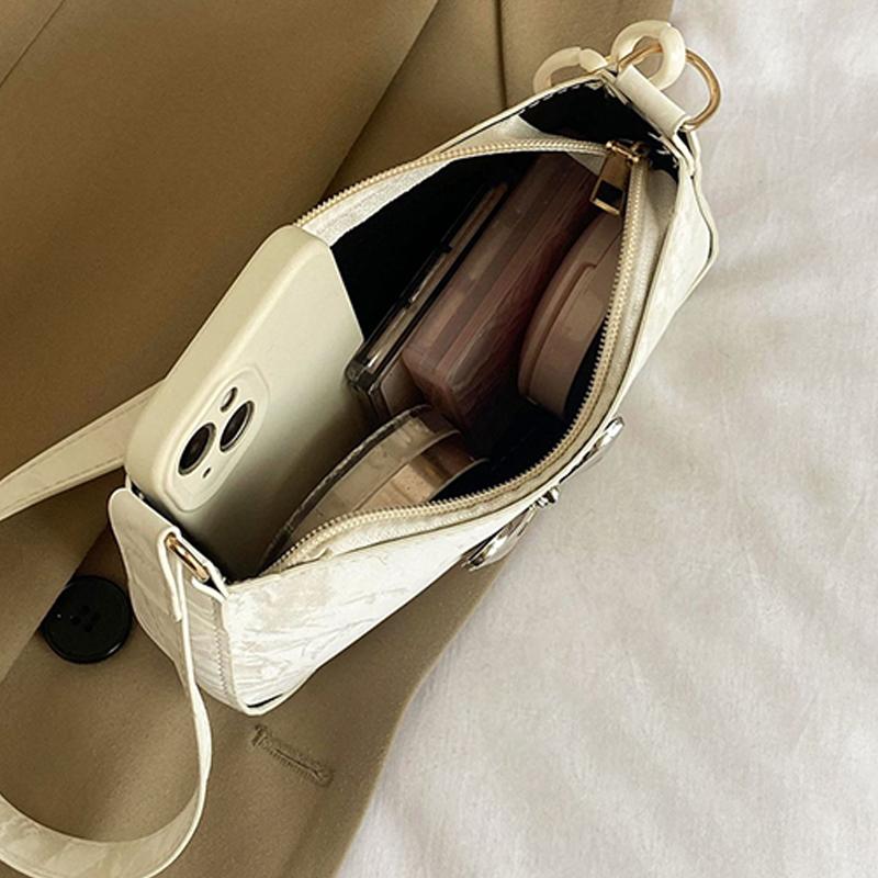 Sweet And Fresh Bowknot Handbag For Women  Style Trendy Underarm Messenger Bag Chain Shoulder Bag