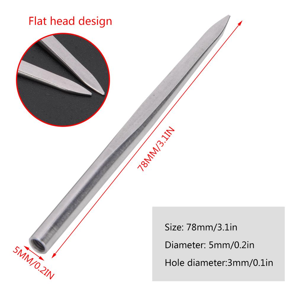 12Pcs Stainless Steel Needles Flat Head for Parachute Cord Bracelets Sewing Craft Making