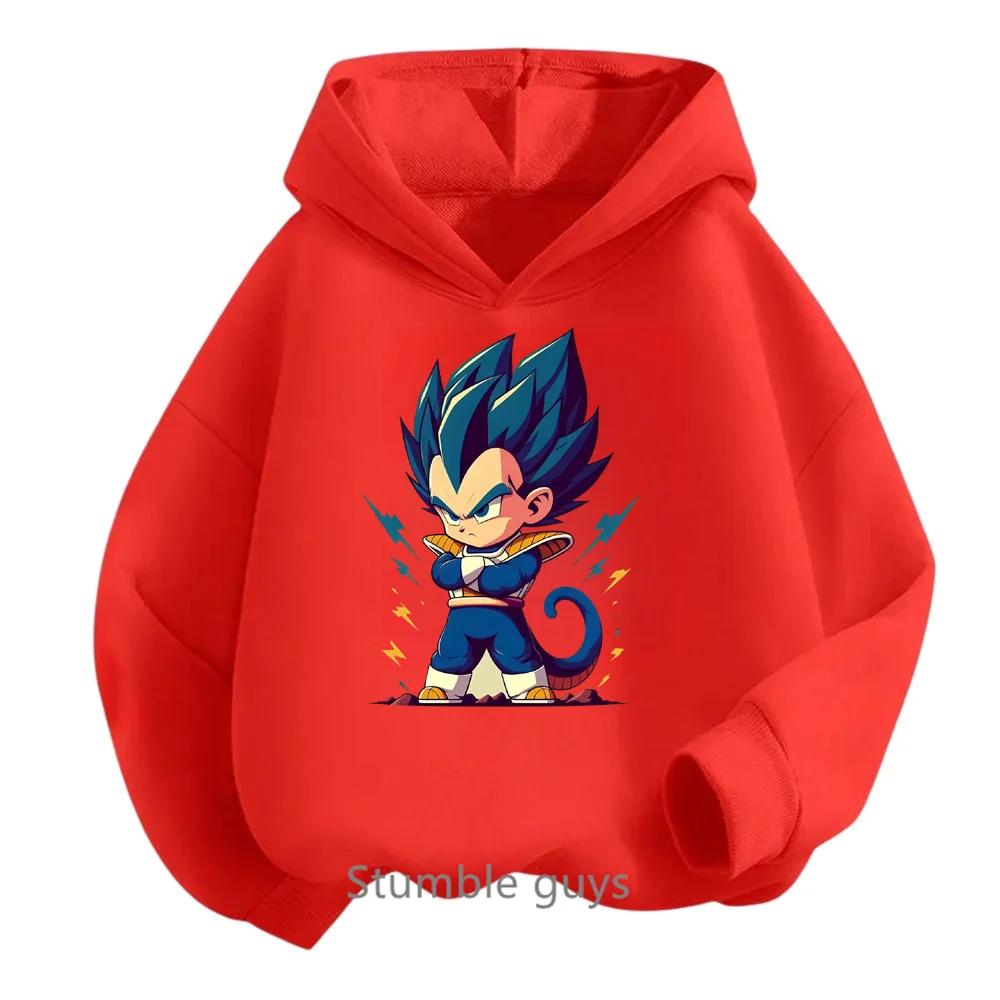 

Детская одежда для мальчиков Худи Dragon Ball Z Весенне-осенняя одежда Детская толстовка Мультяшная толстовка с капюшоном и длинным рукавом 120
