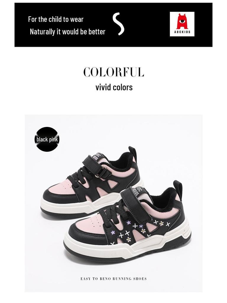 ABCKIDS 2025 Winter Velvet-Lined Velcro Sneakers for Boys & Girls