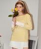SALON DE YOHN Sailor Stripe Cuffs T_ Yellow