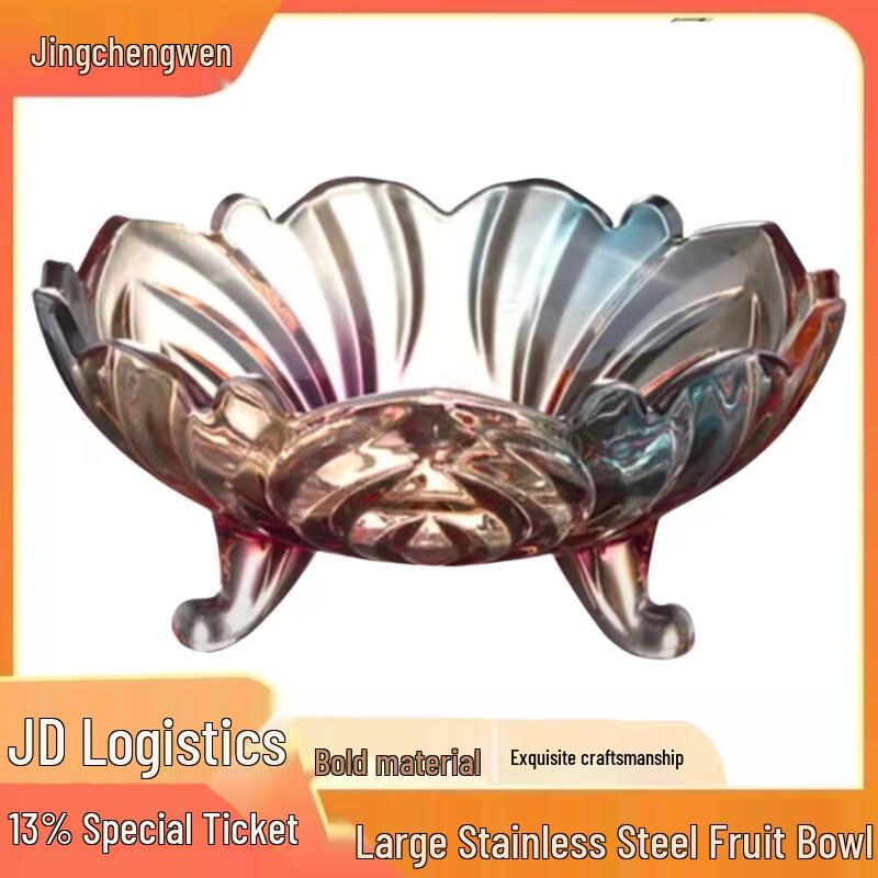 Decorative European Style Glass Fruit Bowl