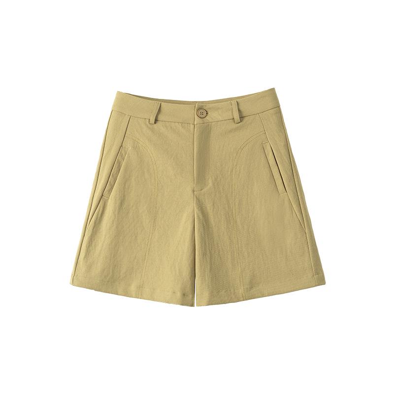 Women's 2026 Summer High-Waisted Loose Wide-Leg Capri Shorts - Casual Straight Five-Point Style