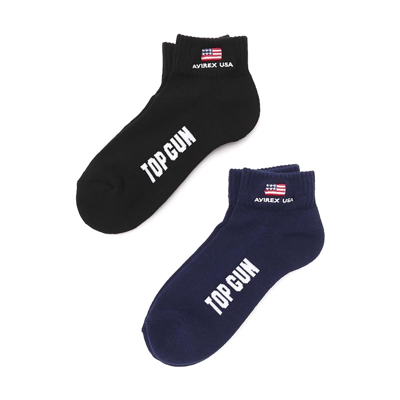 

[Avirex] Directly managed stores only TOP GUN LOW CREW SOCKS top gun row crew socks men s F 120 navy 783-3972001