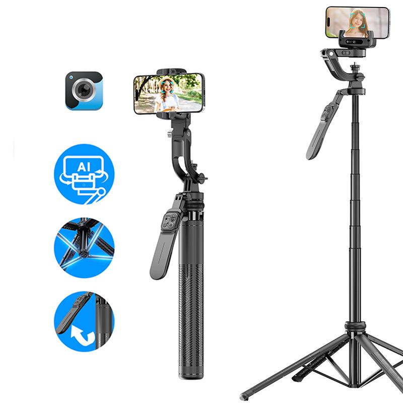Bright Spot Extendable Selfie Stick & AI Tracking Phone Gimbal