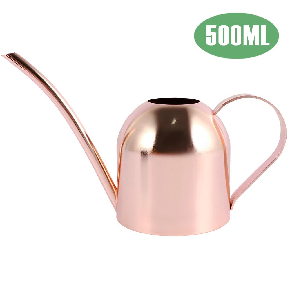 500ML Plants Watering Pot Stainless Steel Long Nozzle Watering Can Portable Vintage Small Watering Can for Office Potted Plants