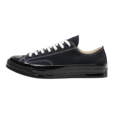 1970s Fashion Comfortable Shock Absorption Low Top Canvas Shoes Unisex Sneakers Black A17938C
