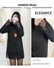 Plus Size Lace Base Layer Mid-Length Shirt for Women - Slimming & Loose Fit