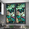Self-adhesive Flower Bird Window Glass Sticker DIY Window Privacy Film Sticker  Window