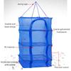 Hanging Foldable Fish Drying Mesh 3 Layers Vegetable Fish Drying Rack Zipper Storage Bag With Lanyard