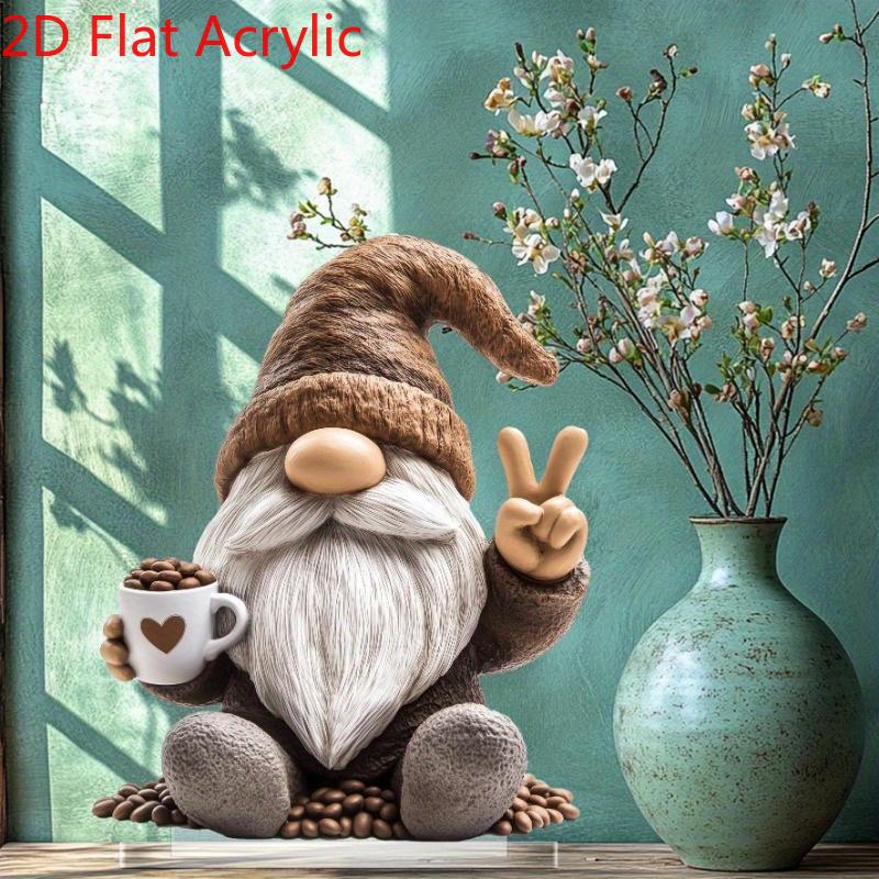 Adorable 2D Enchanting Gnome Ornament: Perfect For Home/Office Decoration, Great Gift For Christmas, Halloween, Easter