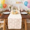 Artscope Ears Soft Plush Faux Easter Bunny Table Runner, Holiday Kitchen Dining Table Decoration For Easter Home Party Decor