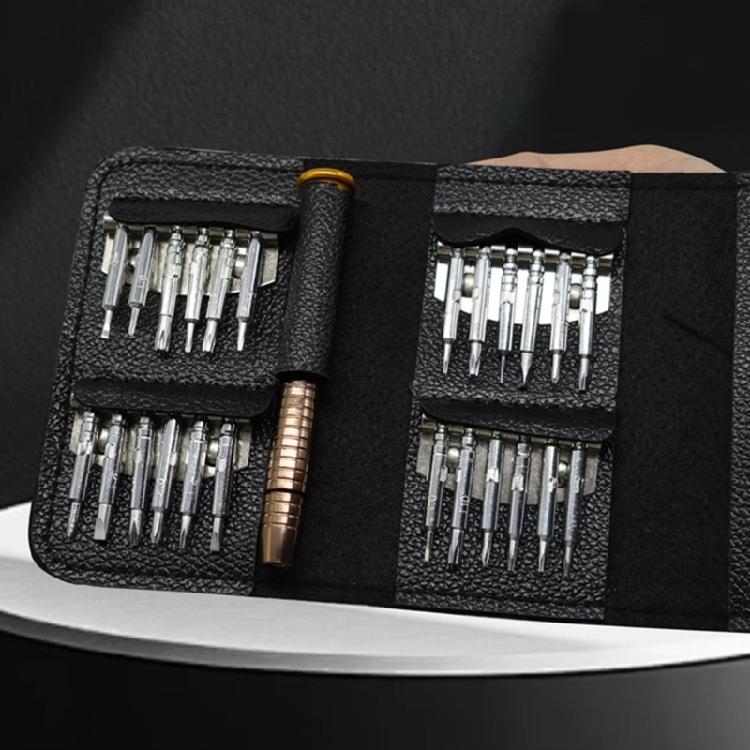25 in 1 Precise Screwdriver Kit Electronics Repair Tool Driver Extension Rod with Leather Case for Phone Smartphone