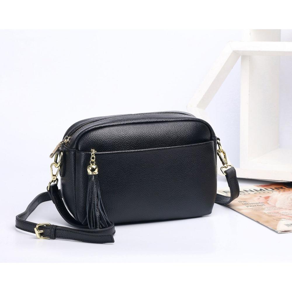 Niche Design Dámská taška Hovězí kůže Nová přes rameno Crossbody Kožená dámská čtvercová kabelka Kabelka Měkká kůže 100 Jednoduchá