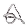 Geometric Line Ring Adjustable Minimalist Fashion Stackable Open Ring for Daily Wear Silver