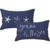 You Me&The Sea Throw Pillow Covers Double-sided Ocean Beach Starfish Cushion Covers 12x 20 Inch 2Pack Nautical&Coastal Decorative Rectangular