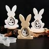 A Top Quality 3D Silicone Easter Molds Bunny Egg Mushroom Shapes Resin Plaster Casting for Hanging Decor Figurines