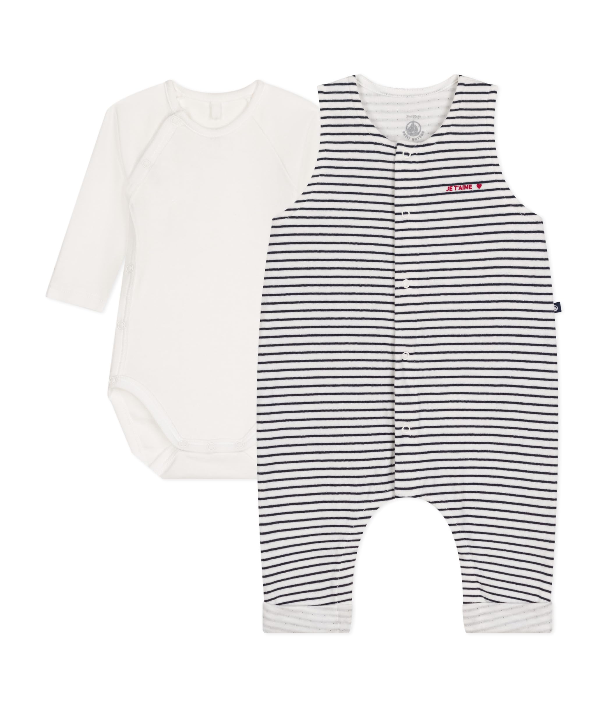 

Детский комплект A09HY 6 месяцев 67 см [Petit Bateau] 2 предмета Белый с оттенком/Темно-синий