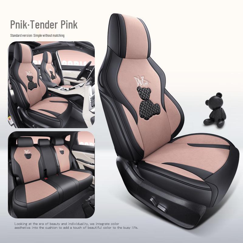 BYD Song PLUS Little Bear 4-Season Car Seat Cushion - Tech Cloth, Full Coverage for 5 Seats