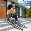 Non-Skid Aluminum Handicap Ramps Portable Folding Threshold Wheelchair Ramp with Handbags Door Threshold Wheelchair Ramps