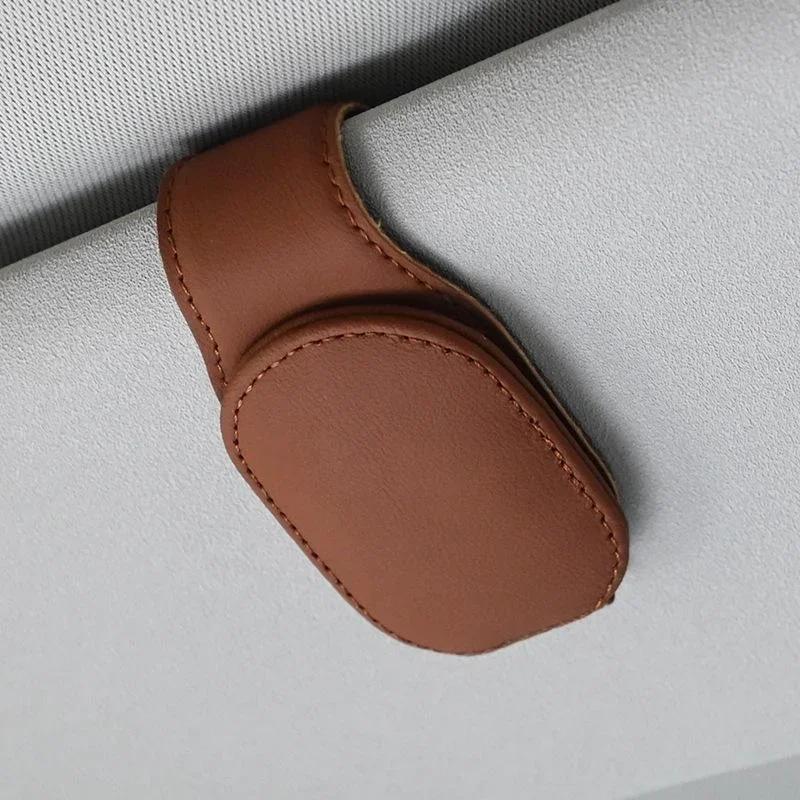 Universal Car Glasses Case Sunglasses Clip Card Ticket Holder Stand Fastener Pen Eyeglasses Case Car Accessories