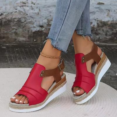 Sandales compensées pour femmes, nouvelles chaussures d'été légères pour femmes, sandales décontractées à plateforme, sandales de plage de luxe de créateur