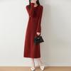 Women Sweater Dress 100% Wool MODERN NEW SAGA O-neck Knit Long Pullover Winter Jumpers Wool Long Dress Female