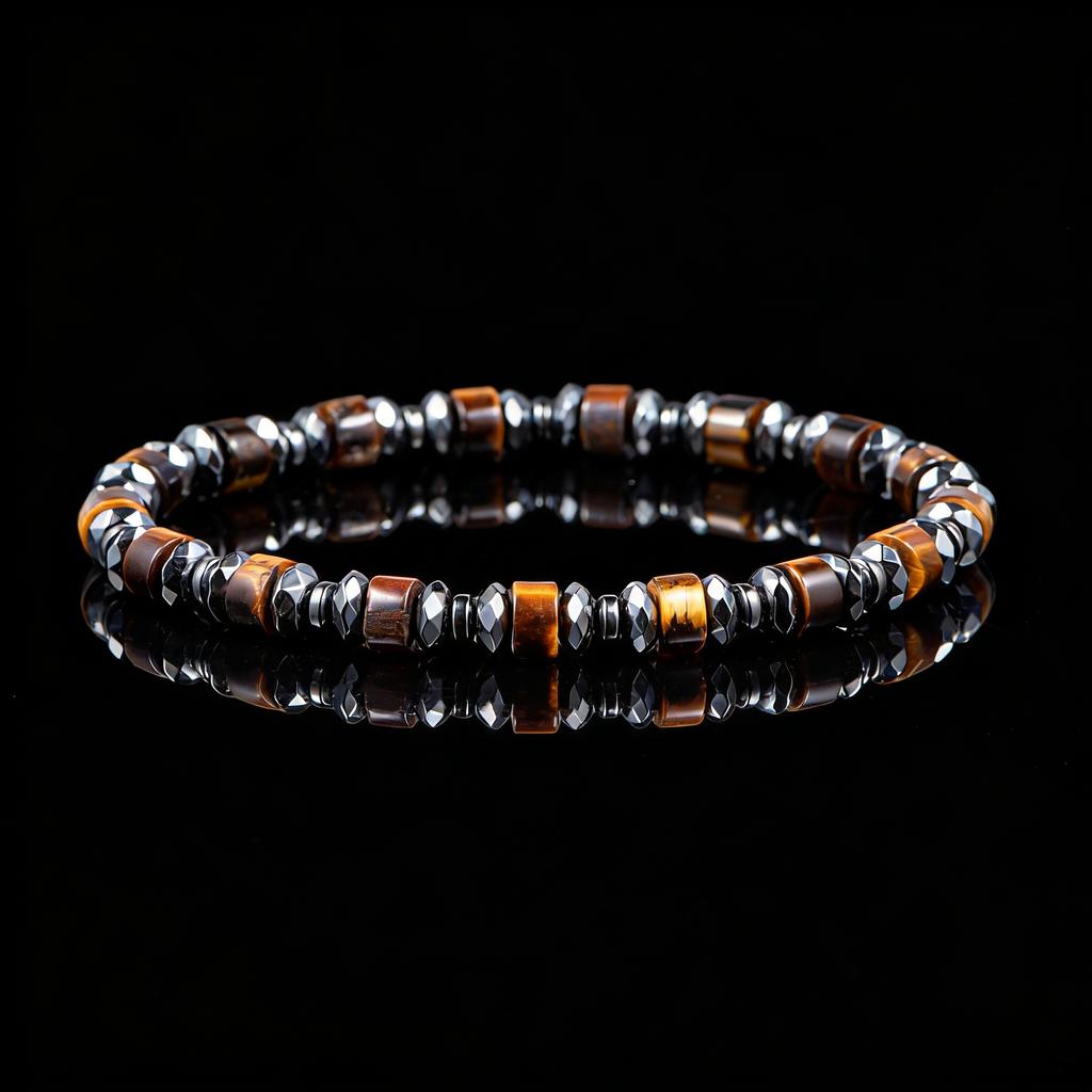 Natural Stone Men'S Bracelet | Fashion Elastic Design Hematite Stone Bracelets, Versatile for Daily, Gift, and Party Occasions