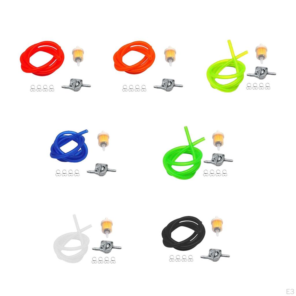 Professional Gas Fuel Switch with Filter Line for Motorcycle Red